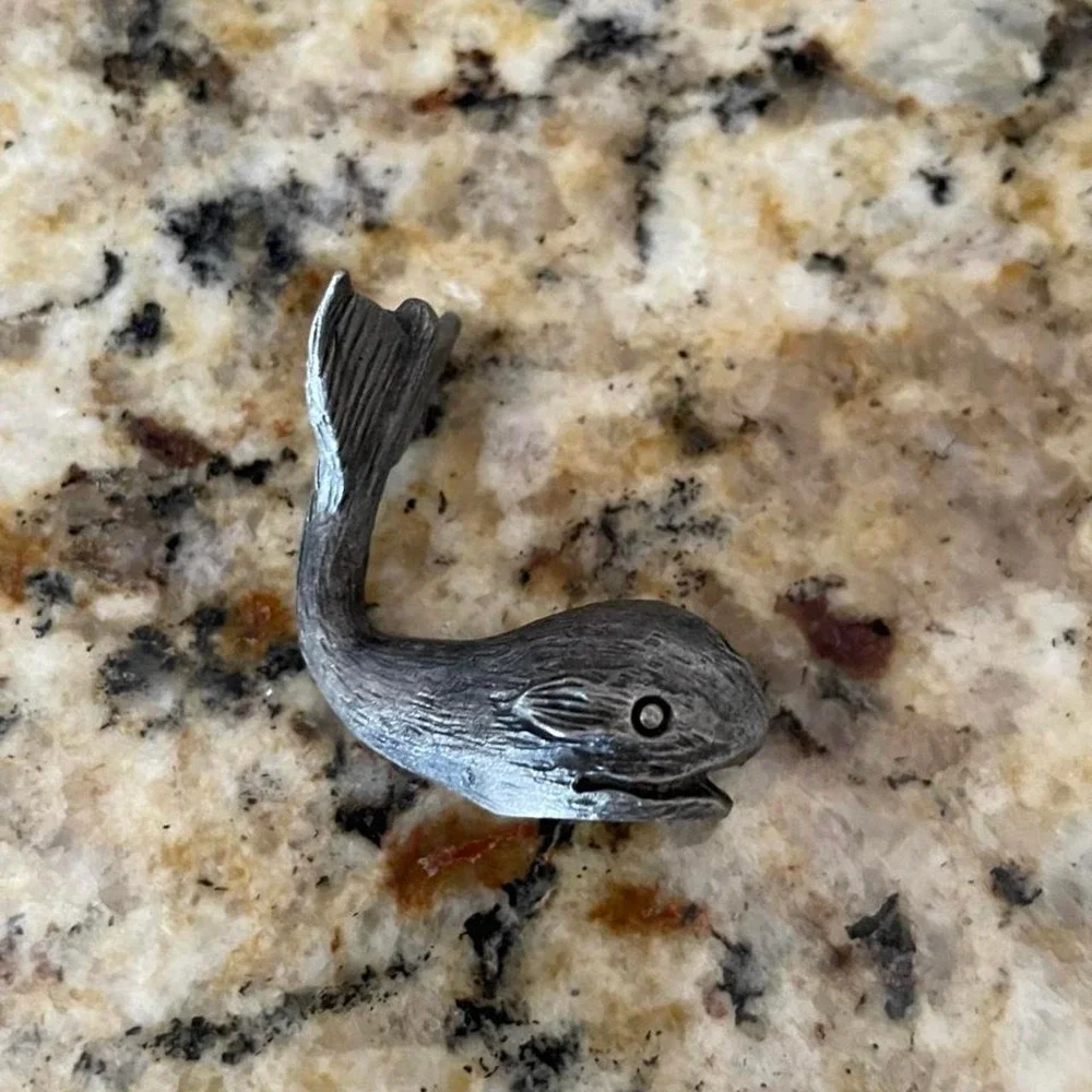 Pewter trinket whale